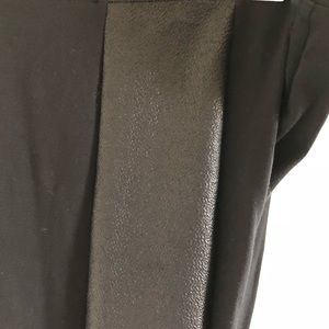 Black leggings with faux leather detail